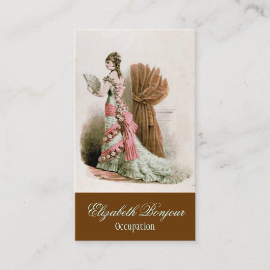 Mode catalogus ~ Visitekaartje Vintage drukker (Voorkant)