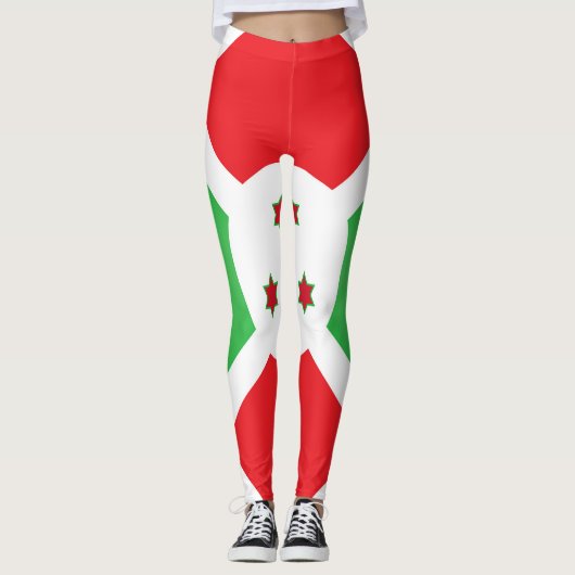 Mode Cool Burundi-vlag Leggings (Voorkant)