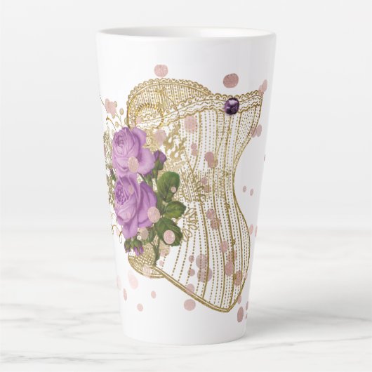 Mode Corset & Latte Floral Mug (Devant)