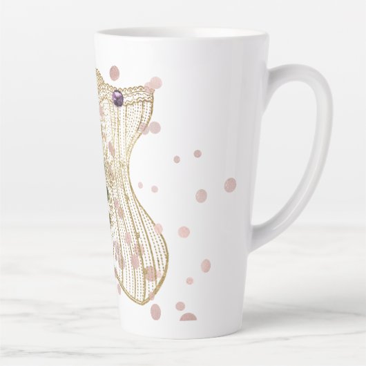 Mode Corset & Latte Floral Mug (Droite)