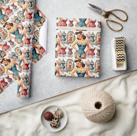  Mode Corset Pin Up Cadeaupapier (Crafts)