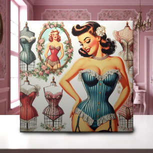  Mode Corset Pin Up Tegeltje