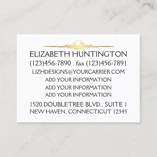 Mode, couture, Carte de visite Seamstress Version (Dos)