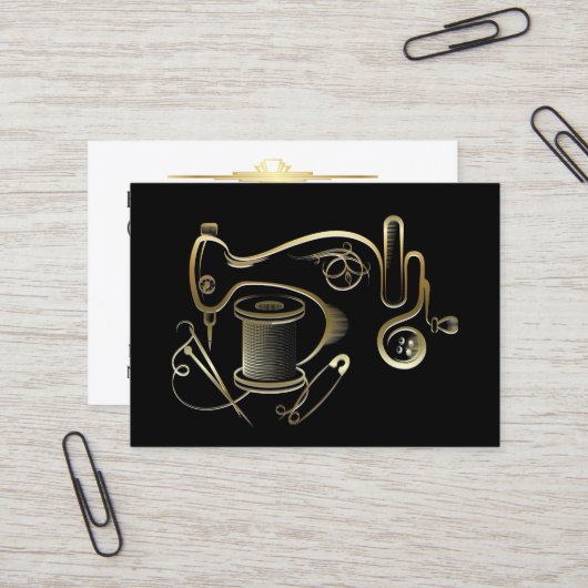 Mode, couture, Carte de visite Seamstress Version (Devant/Arrière en situation)