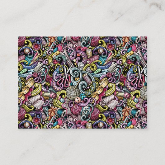 Mode, couture, Carte de visite Tricot Version (Devant)