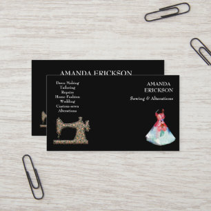 Mode Crafts Girly Bloemen Naaien Visitekaartje