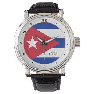 Mode Cubaanse vlag en Cuba trendy/design watch Horloge