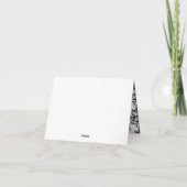 Mode Damask Stiletto Dank u kaart (Achterkant)