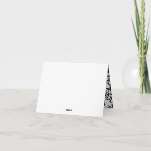 Mode Damask Stiletto Dank u kaart (Achterkant)