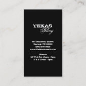 Mode de carte de visite de bijoux d'étoile de (Dos)