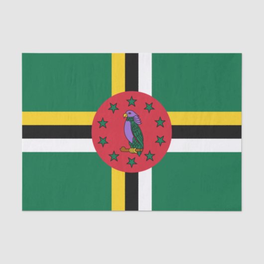 Mode de la Dominique, papier de soie Drapeau de la (Recto)