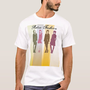 Mode de modèle de T-shirt rétro