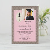 Mode Design Afstuderen Fotouitnodiging Kaart (Staand voorkant)