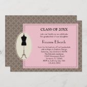 Mode Design Afstuderen Uitnodiging (Voorkant / Achterkant)