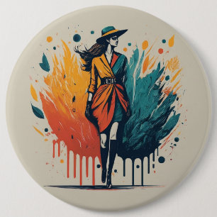 Mode Design Round Ronde Button 6,0 Cm