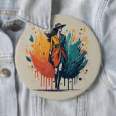 Mode Design Round Ronde Button 6,0 Cm (In situ)