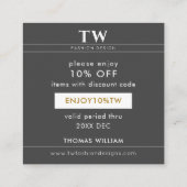 Mode Designer Black Discount Kaart Kortingskaartje (Achterkant)