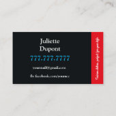 Mode Designer Tailor Dressmaker Chic Visitekaartje (Achterkant)