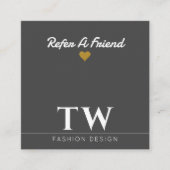 Mode Designer Zwart Aanbevelingskaartje (Voorkant)