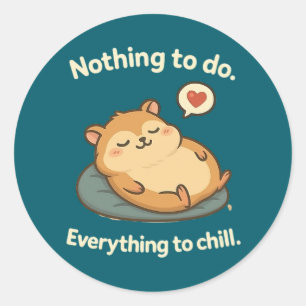 "Mode détente - Sticker à hamster Chubby"