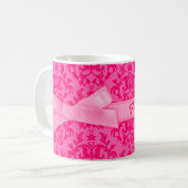 Mode Diva damask hot rose filles mug (Devant gauche)