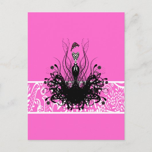 Mode Diva  drager roze Briefkaart (Voorkant)