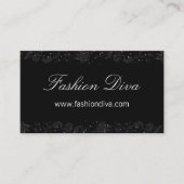 Mode Diva femme Silhouette Carte de visite (Devant)