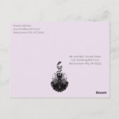 Mode diva Jurk en Pet Mode Party Briefkaart (Achterkant)