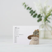 Mode Diva  Kitty Cat Visitekaartjes (Staand voorkant)