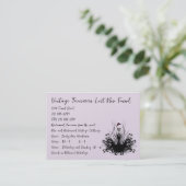 Mode Diva-met bloemen Visitekaartje (Staand voorkant)