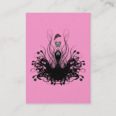 Mode Diva-met bloemen Visitekaartje (Achterkant)