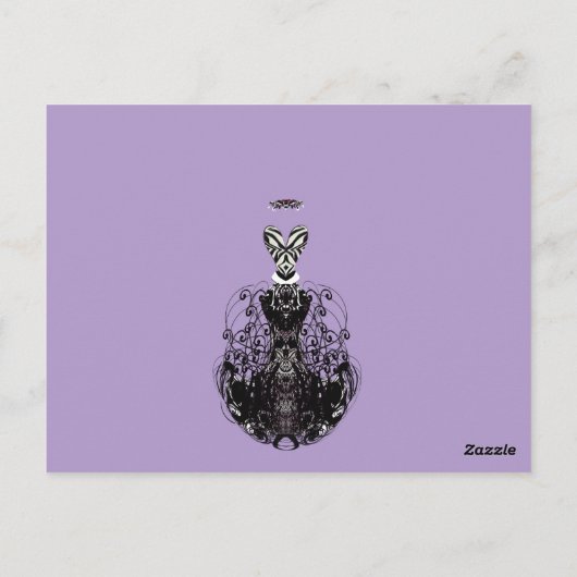 Mode Diva Retro Jurk Aangepaste Kaart Kleur (Achterkant)