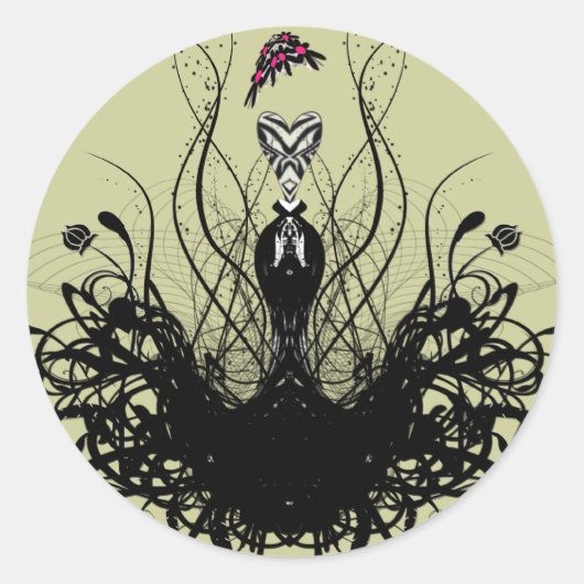 Mode Diva Ronde Sticker (Voorkant)