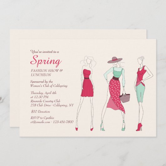 Mode Diva Uitnodiging (Voorkant / Achterkant)