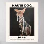 Mode Dog | Chihuahua met aangepaste tekst Poster (Voorkant)