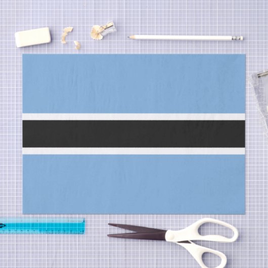 Mode du Botswana, papier de soie drapeau du Botswa (Artisanat)