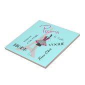 Mode Eiffeltoren in Frankrijk Tegeltje (Zijkant)