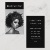 Mode Elegant Afro Hair Visitekaartje (Voorkant / Achterkant)