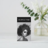 Mode Elegant Afro Hair Visitekaartje (Staand voorkant)