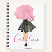 Mode élégant Little Black Dress Woman Journal (Devant)