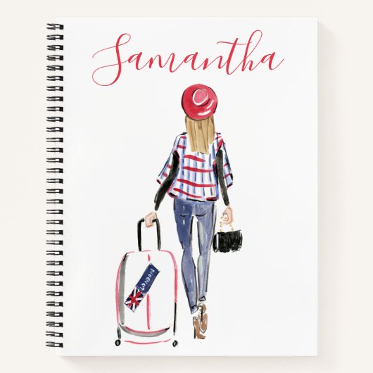 Mode élégant London Suitcase Custom Journal (Devant)