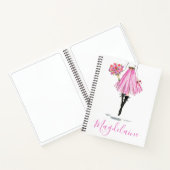 Mode élégante Pink Jupe Flowers Journal Femme (Intérieur)