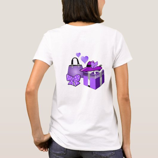 Mode Emoji met Pet, tas en winkelen T-shirt (Achterkant)