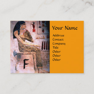 MODE EN BEAUTY ANTIEK EGYPTE MONOGRAM geel Visitekaartje