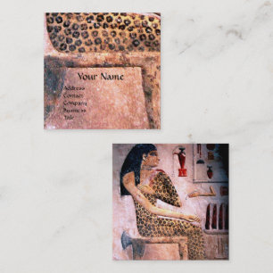 MODE EN BEAUTY ANTIEK EGYPTE Roze Vierkante Visitekaartje