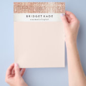 Mode en schoonheid Salon Faux Copper Sequin Flyer (Hand)