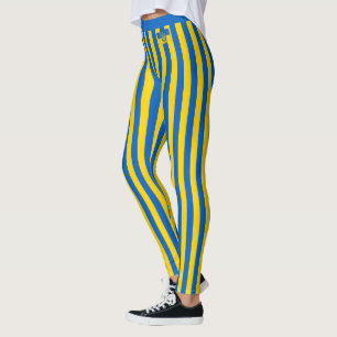 Mode en sport van Oekraïense en Oekraïense vlag Leggings