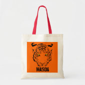 Mode en trendy supercoole tijger Monogram Tote Bag (Voorkant)