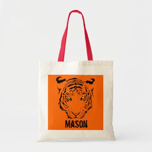 Mode en trendy supercoole tijger Monogram Tote Bag (Voorkant)