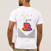 Mode femme avec tasse de café T-shirt (Dos)